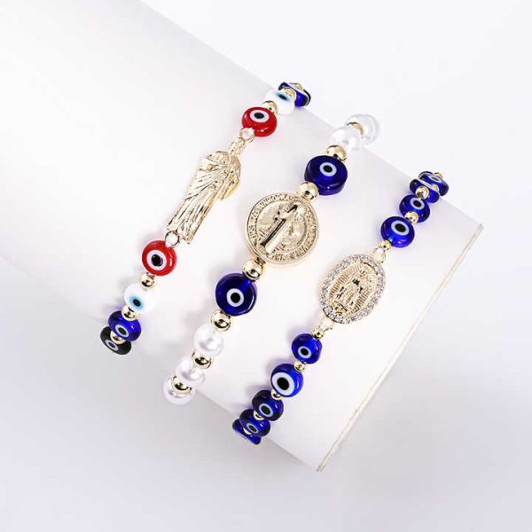 Colorful Eye Shape Thin Anklet Plated Chain Anklet Fashion Tarnish Free Luxury Anklets