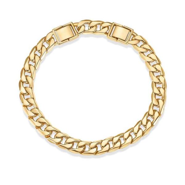 Fashion Cuban Link Gold Plated Stainless Steel Foot Chain Anklet Sexy Women's Cuban Anklet