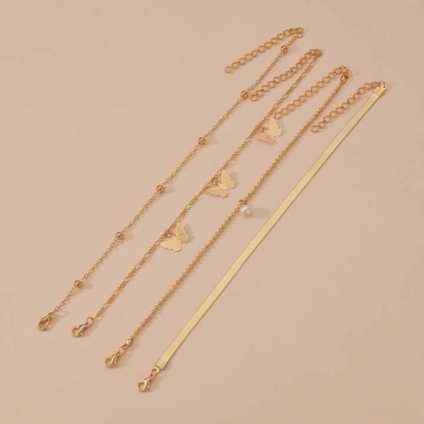 Wholesale High Quality Anklet Jewelry Gold Plated Beach Set for Women