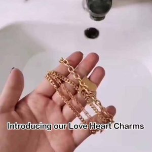 Trendy Heart Charm Anklet for Women Gold Plated Stainless Steel Adjustable Ankle Bracelet Jewelry Gift