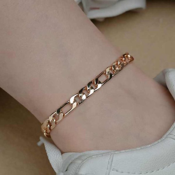 Stainless Steel Anklets for Women 4mm Punk Figaro Chain Anklet for Men Women Charm Fashion Beach Accessories Foot Jewelry Gift