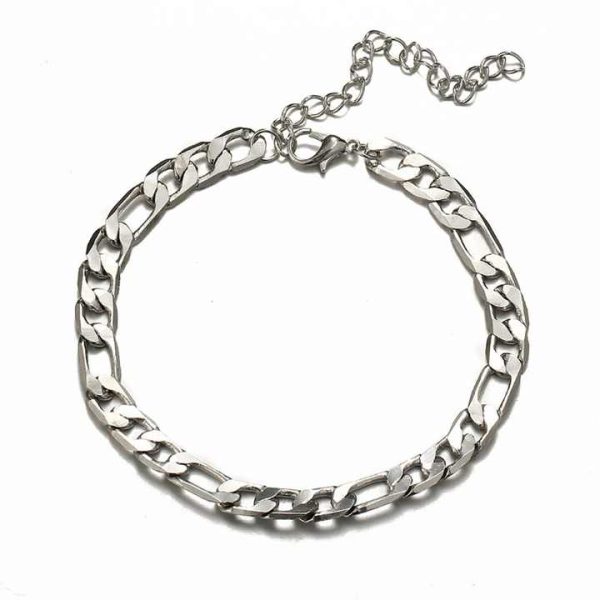 Stainless Steel Anklets for Women 4mm Punk Figaro Chain Anklet for Men Women Charm Fashion Beach Accessories Foot Jewelry Gift