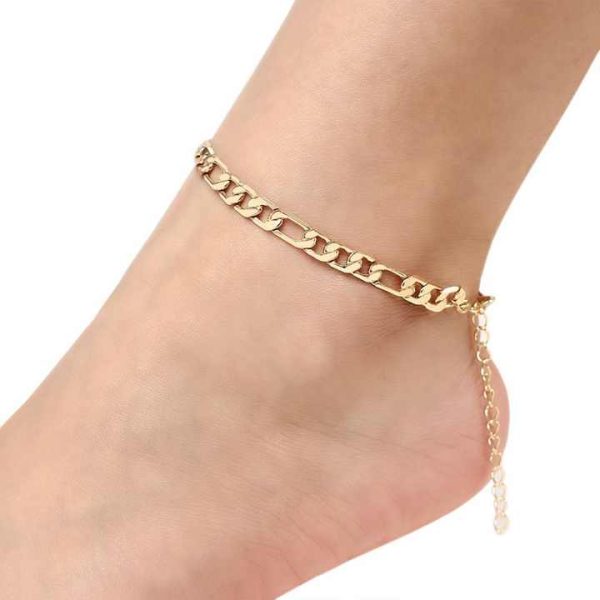 Stainless Steel Anklets for Women 4mm Punk Figaro Chain Anklet for Men Women Charm Fashion Beach Accessories Foot Jewelry Gift