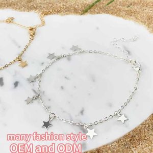Waterproof Non-Tarnish Cuban Link Anklet for Women, Alloy Adjustable Ankle Bracelet, Fashion Jewelry Gift for Wedding Party Wholesale