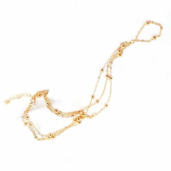 Elegant Dainty Fine Alloy Women'S Mini Metal Ball Anklet Direct Atmospheric Alloy Cross-Border Boutique Fashion Anklets Memorial