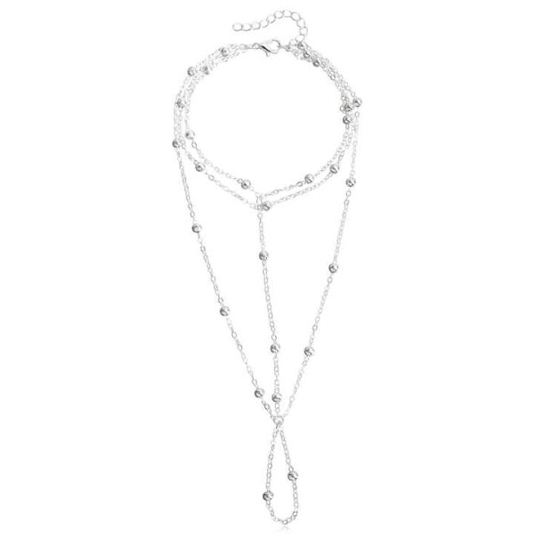 Elegant Dainty Fine Alloy Women'S Mini Metal Ball Anklet Direct Atmospheric Alloy Cross-Border Boutique Fashion Anklets Memorial