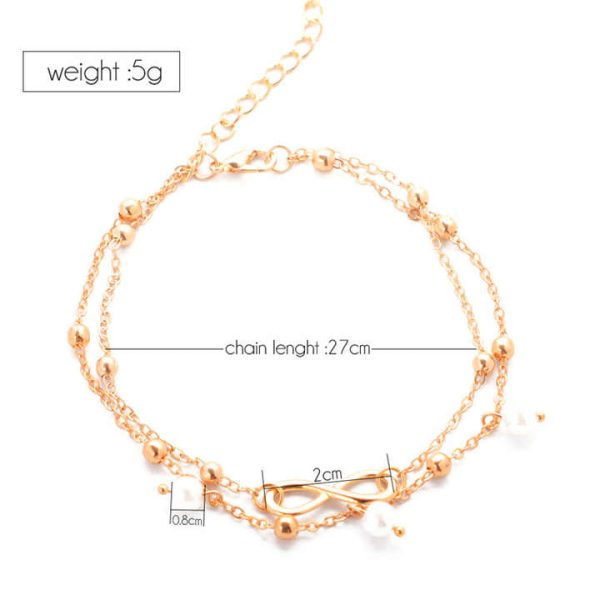 Wholesale Hot Selling Pearls Foot Beaded Anklet Custom Designer Women Anklets
