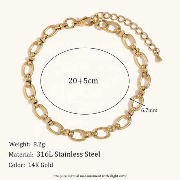 Anklet Fashion Stainless Steel Jewelry Tarnish Free 14k Gold Cross Chain Anklets