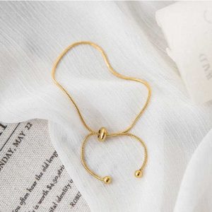 Wholesale New Titanium Steel Women's Anklet Adjustable Chain Gold Fashion Ladies Stainless Steel Jewelry