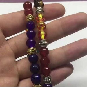 Trendy Handmade Glass Transparent Beaded Bracelet Colorful Fashion Jewelry for Teen Girls