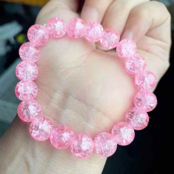 SC Wholesale Stylish Handmade Bracelet Bangle Fashion Colorful Bracelet Trendy Glass Transparent Beaded Bracelet for Teen Girls