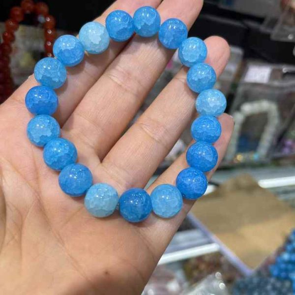 SC Wholesale Stylish Handmade Bracelet Bangle Fashion Colorful Bracelet Trendy Glass Transparent Beaded Bracelet for Teen Girls