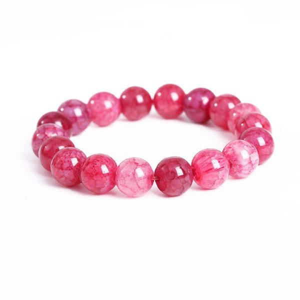 SC Wholesale Stylish Handmade Bracelet Bangle Fashion Colorful Bracelet Trendy Glass Transparent Beaded Bracelet for Teen Girls