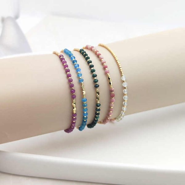 Summer Handmade Adjustable Women Fashion Jewelry Natural Stone Beaded Bracelet for Girls Miyuki Seed Bead Bracelet