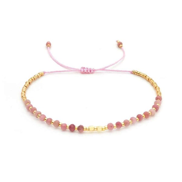 Summer Handmade Adjustable Women Fashion Jewelry Natural Stone Beaded Bracelet for Girls Miyuki Seed Bead Bracelet