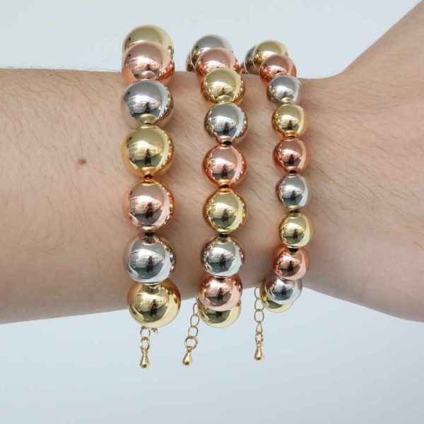 Fashion Jewelry Handmade Gold Plated Beads Bracelet Personality Gift for Women