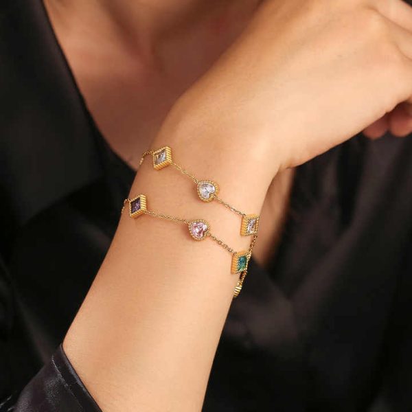 Bohemian Style Colorful Beaded Bracelet for Women Handmade Stainless Steel Friendship Fashion Jewelry for Gift