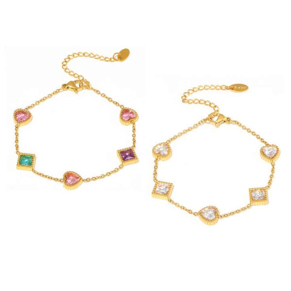 Bohemian Style Colorful Beaded Bracelet for Women Handmade Stainless Steel Friendship Fashion Jewelry for Gift