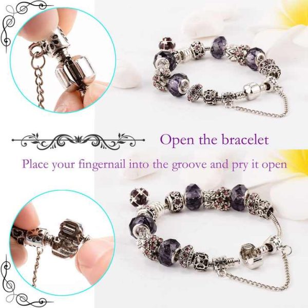 Hot Selling Female DIY Beaded Pendant Bracelet Fashion Handmade Alloy Jewelry Popular Crystal Chain Bracelets