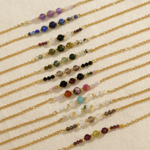 Trendy Alloy Charm Bracelet Beaded Design Unisex Jewelry Gift Silver Gold Plated Accessory