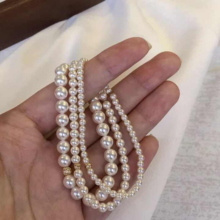 Vintage Baroque Pearl Adjustable Chain Bracelets Elegant Circle Bracelets Fashion Accessories Jewelry for Women