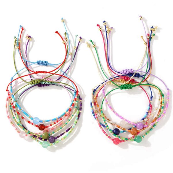 Wholesale Fashion with Crystal Beaded Stacked Style Bracelet Suitable for Summer Seaside Unisex Jewelry