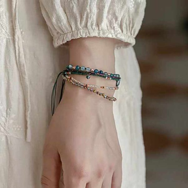 Hot Sell Bohemian Style Colorful Handmade Woven Bead Bracelet Adjustable Beads Bracelets Jewelry