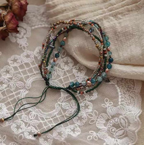Hot Sell Bohemian Style Colorful Handmade Woven Bead Bracelet Adjustable Beads Bracelets Jewelry
