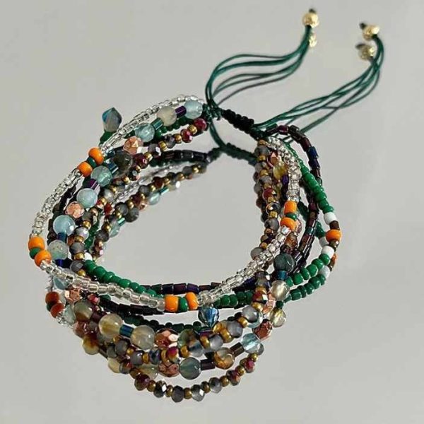 Hot Sell Bohemian Style Colorful Handmade Woven Bead Bracelet Adjustable Beads Bracelets Jewelry