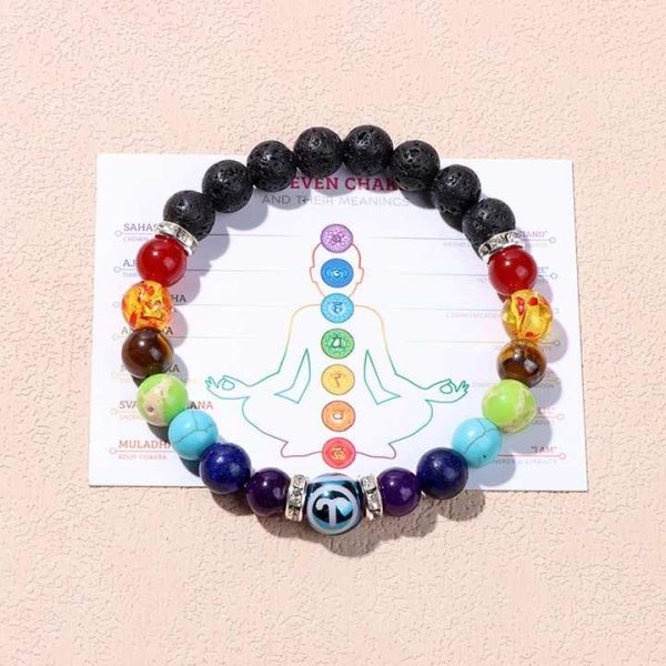 7 Chakra Bracelet Natural Stone Bead 12 Constellation Bracelets for Men Women Reiki Crystal Healing Anxiety Meditation Jewellery