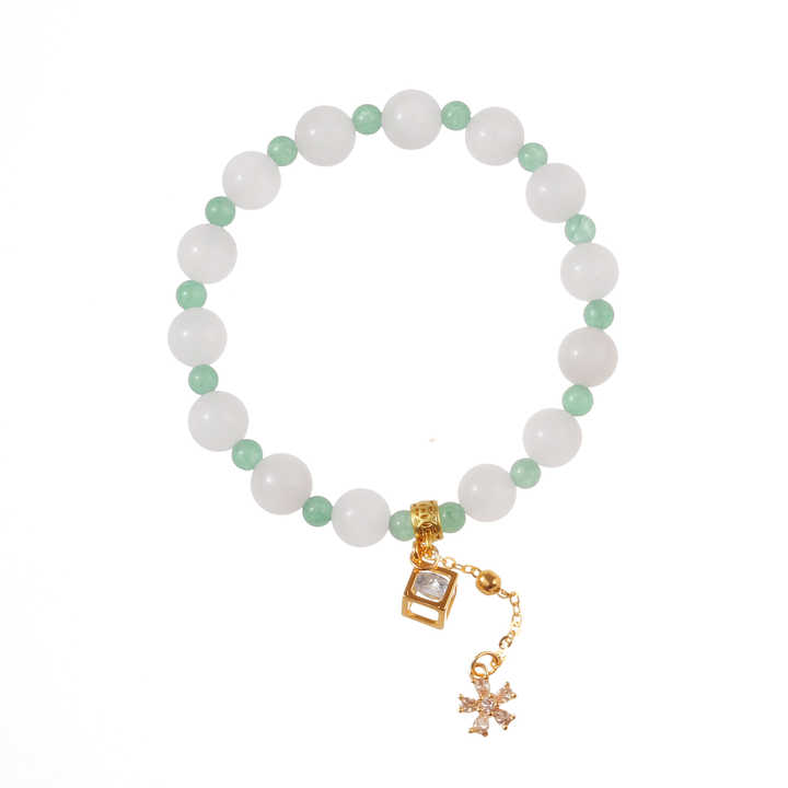 D-183 18K Gold Plated High Quality Simple Retro Luxury Design Fashion Chinese Style Beaded Bracelets for Women