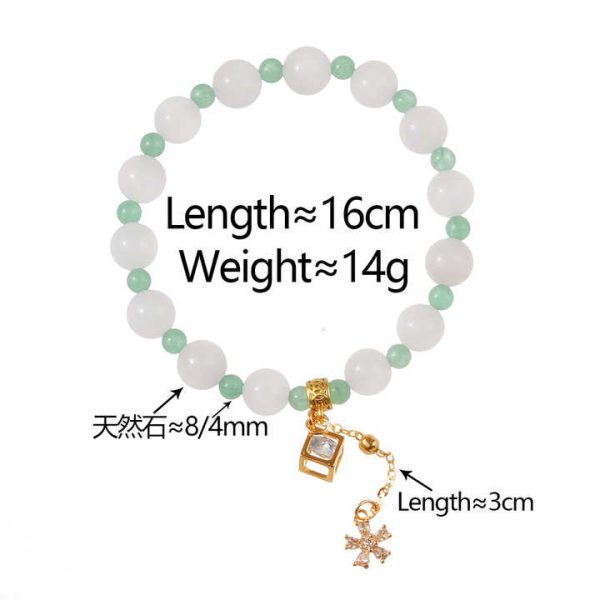 D-183 18K Gold Plated High Quality Simple Retro Luxury Design Fashion Chinese Style Beaded Bracelets for Women