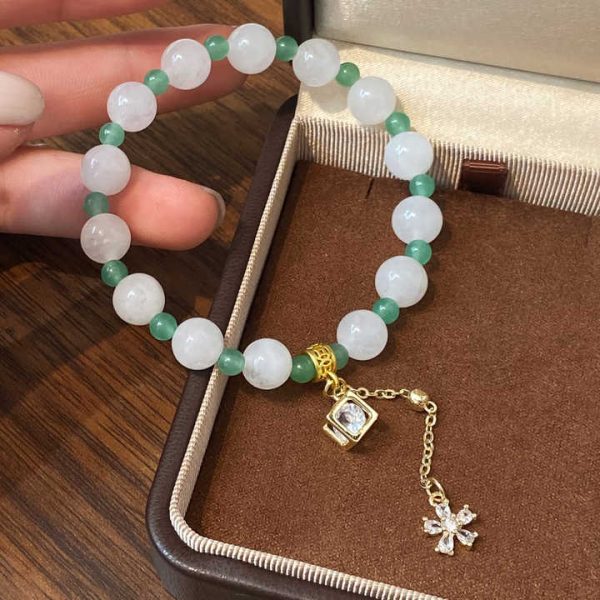 D-183 18K Gold Plated High Quality Simple Retro Luxury Design Fashion Chinese Style Beaded Bracelets for Women