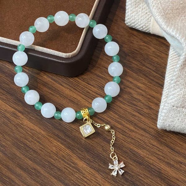 D-183 18K Gold Plated High Quality Simple Retro Luxury Design Fashion Chinese Style Beaded Bracelets for Women