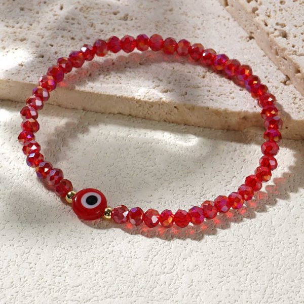 Wholesale Women's Fashion Handmade Beaded Bracelet Set Boho Fine Crystal Beads Evil Eye Charm Friendship Bracelets for Gift