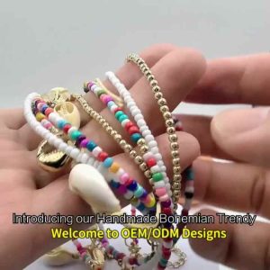 Handmade Bohemian Summer Beach Jewelry Set with Crystal, Shell, Pearl - Trendy Beaded Bracelet, Anklet, Necklace for Women