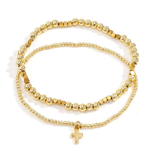 Fashion Jewelry Fashionable European American Gold Plated Charm Beaded Bracelets for Women Men