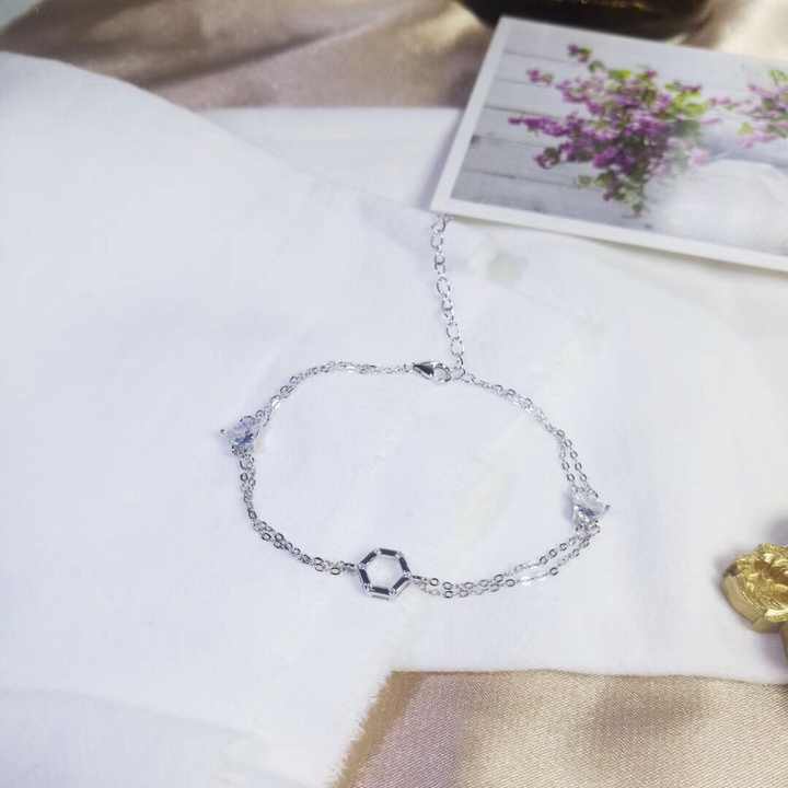 Charming Fashion Factory Wholesale S925 Sterling Silver Love Geometry Bracelet Women's Senior Jewelry
