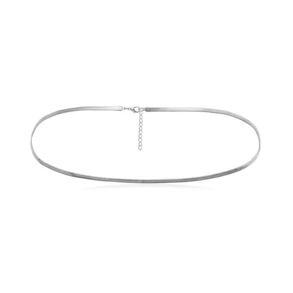 Fashion Women's 18k Gold Metal Beach Jewelry Simple Africa Flat Herringbone Snake Fine Jewelry Body Waist Chain