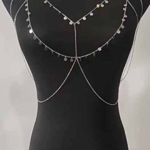 Waterproof Trendy Alloy Tassel Waist Body Chain Jewelry for Women Swimming Party Beach Occasions