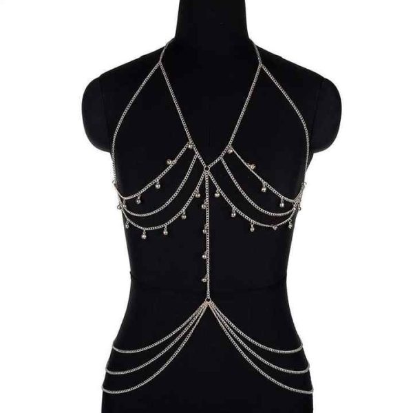 Swimming Ins Party Fashion Jewelry Accessories Bodychains Stainless Steel Bikini Waterproof Tassel Waist Body Chain for Women