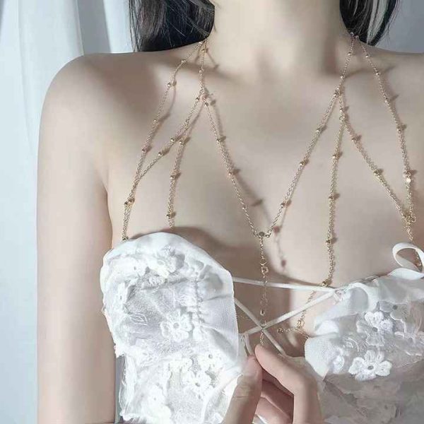 European and American Style Sexy Breast Chain Shiny Zircon Body Chain Super Hot Fashion Bikini Body Chain Gifts for Women