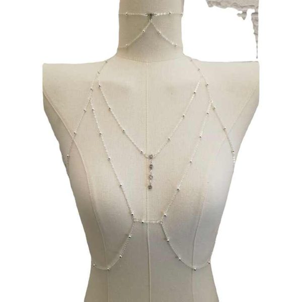 European and American Style Sexy Breast Chain Shiny Zircon Body Chain Super Hot Fashion Bikini Body Chain Gifts for Women