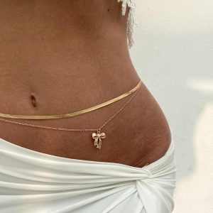 Fashion Summer Simple Double Layered Waist Chain Body Women's Jewelry Body Chain Wholesale N25803