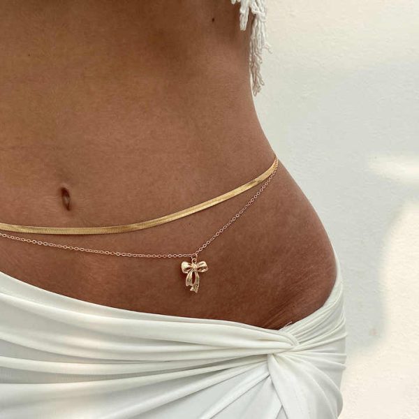 Fashion Summer Simple Double Layered Waist Chain Body Women's Jewelry Body Chain Wholesale N25803