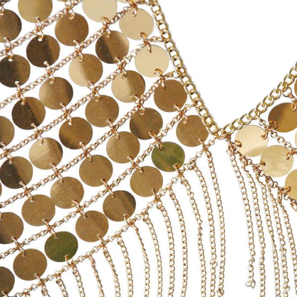 Punk Sexy Street Shot Personalized Body Clothing Chain Handmade Sequin Body Chains Lingerie Accessories