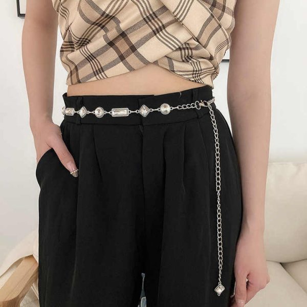 2022 High-Grade Women's Fashionable Thin Body Chain Waist Chain Decoration with Skirt Niche Fashionable Wind Belt