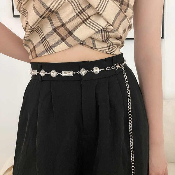 2022 High-Grade Women's Fashionable Thin Body Chain Waist Chain Decoration with Skirt Niche Fashionable Wind Belt