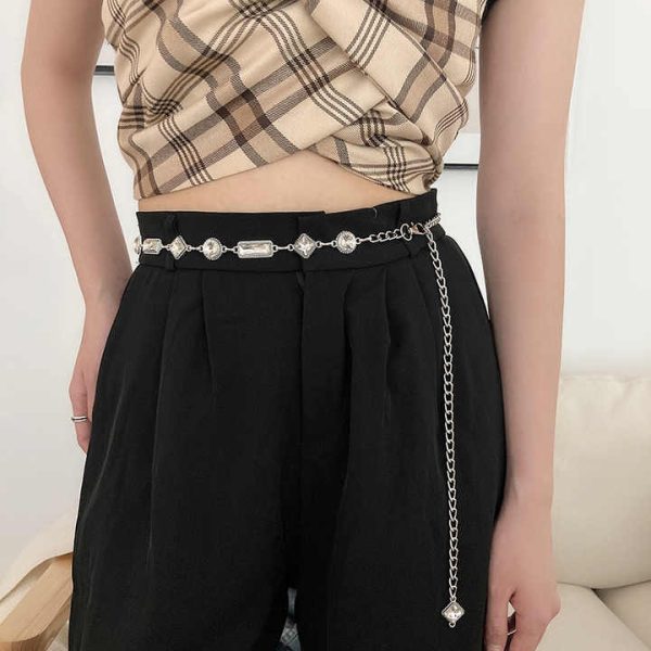 2022 High-Grade Women's Fashionable Thin Body Chain Waist Chain Decoration with Skirt Niche Fashionable Wind Belt