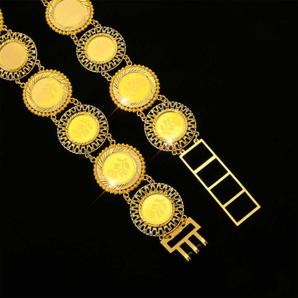 Wholesale Middle Eastern Style Rose Design Women's Belt Accessories,18K Gold Plated Jewelry, Women's Wedding Accessories